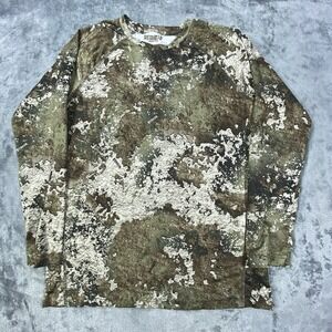 Redhead T Shirt Men Large Green Strata Camo Outdoors Hunting Long Sleeve